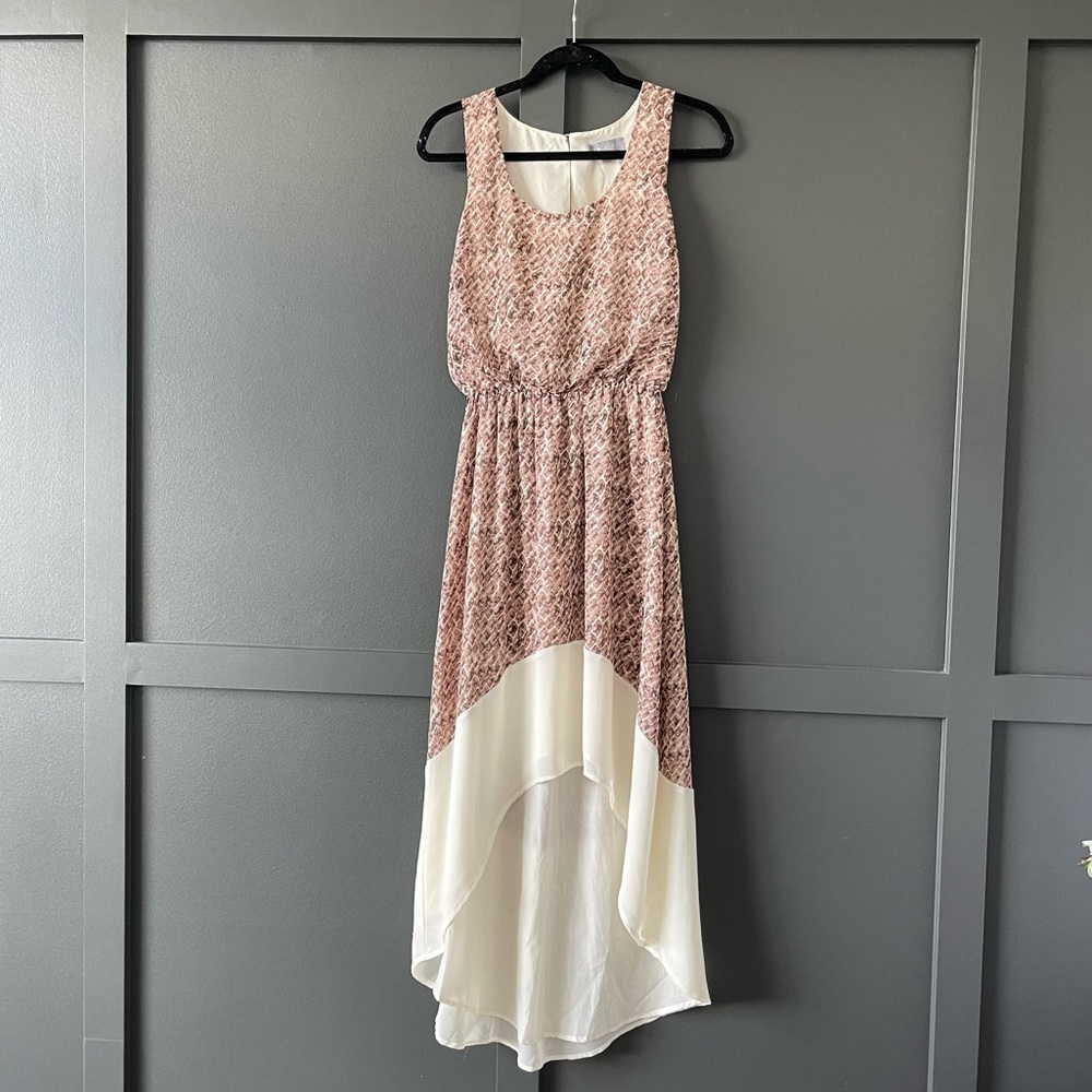 Snake Print Asymmetrical Cinch Waist Dress